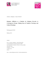 Religious Affiliation as a Baseline for Religious Diversity in Contemporary Europe